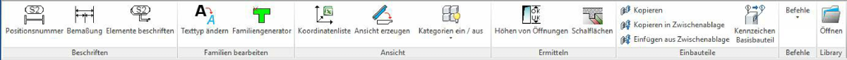 Multifunktionsleiste SOFiSTiK BIMTOOLS