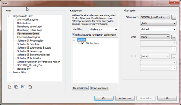 Filterdialog