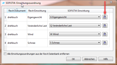 SOFiSTiK: Einwirkungszuordnung