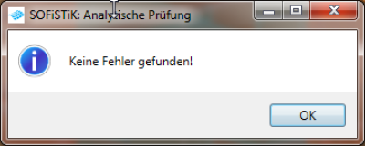 Analytische Prüfung -> Kein Fehler gefunden