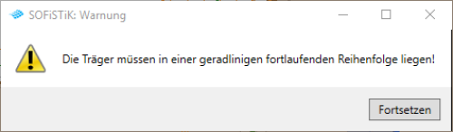 SOFiSTiK: Warnung